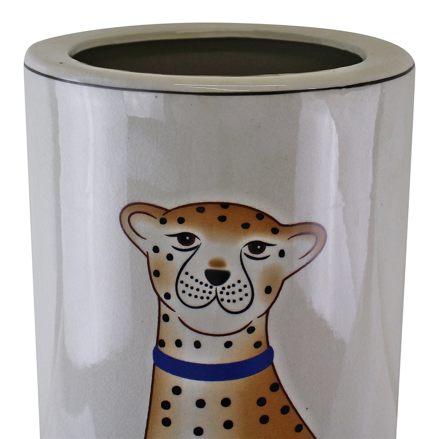 Ceramic Umbrella Stand, Leopard Design