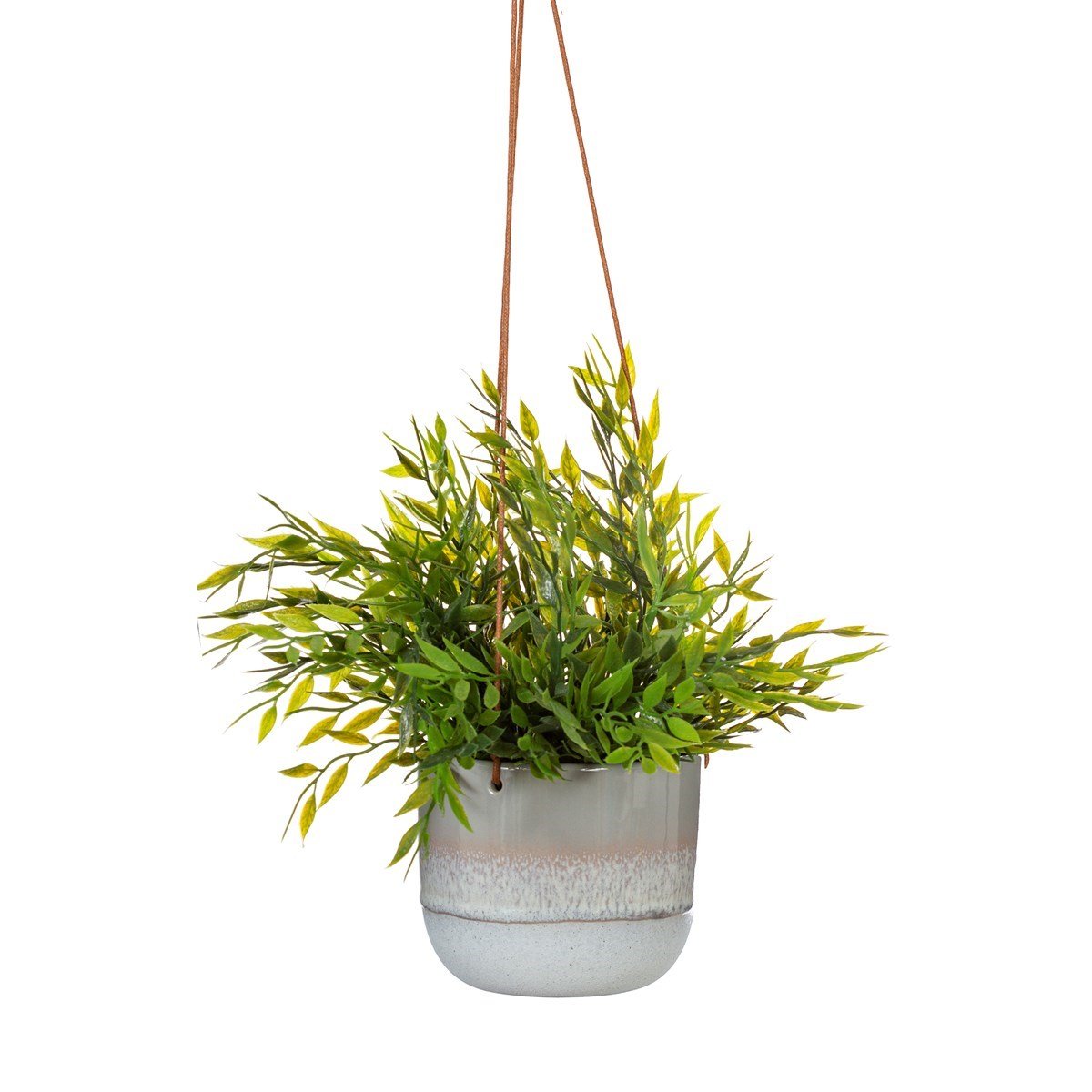 Mojave Glaze Grey Hanging Planter