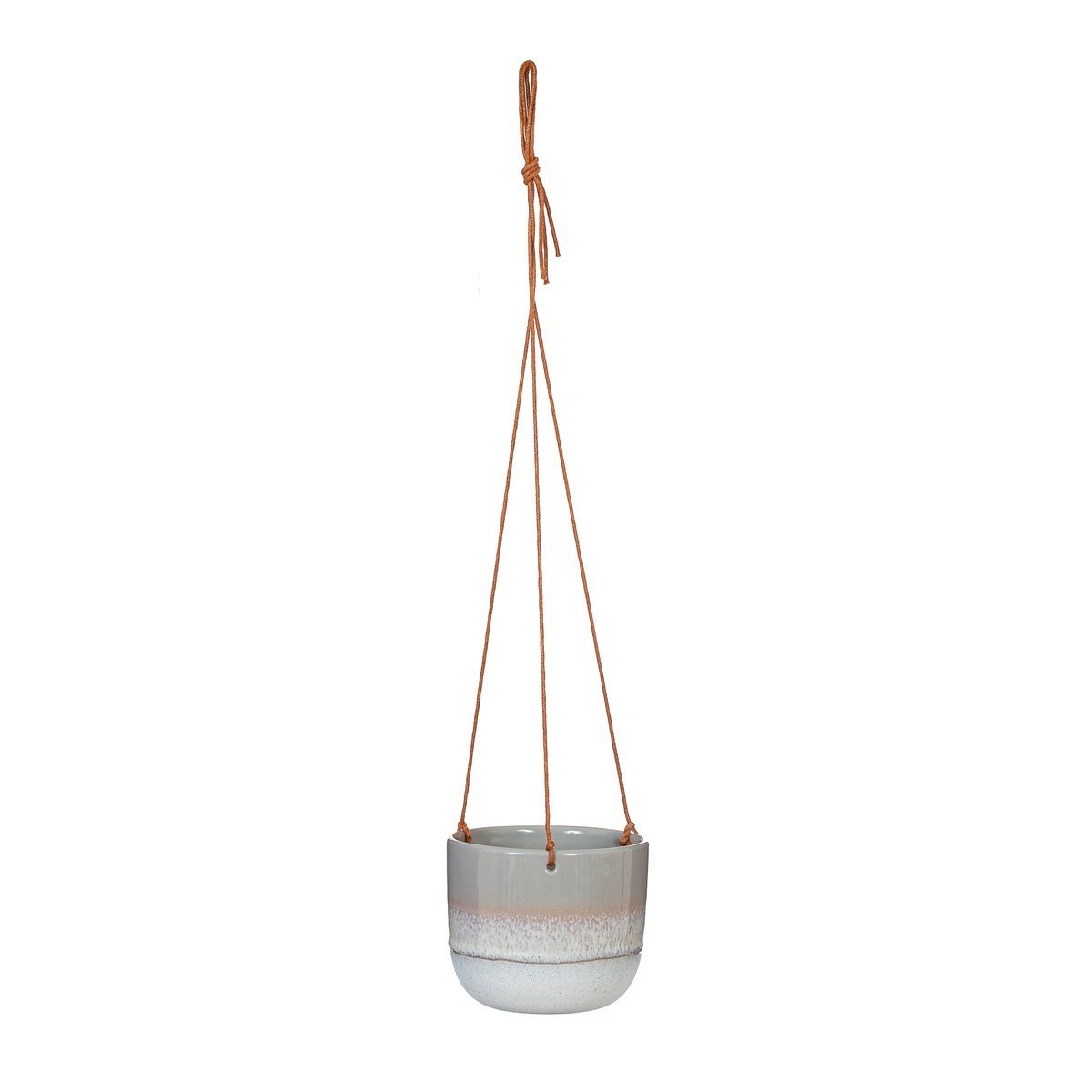 Mojave Glaze Grey Hanging Planter