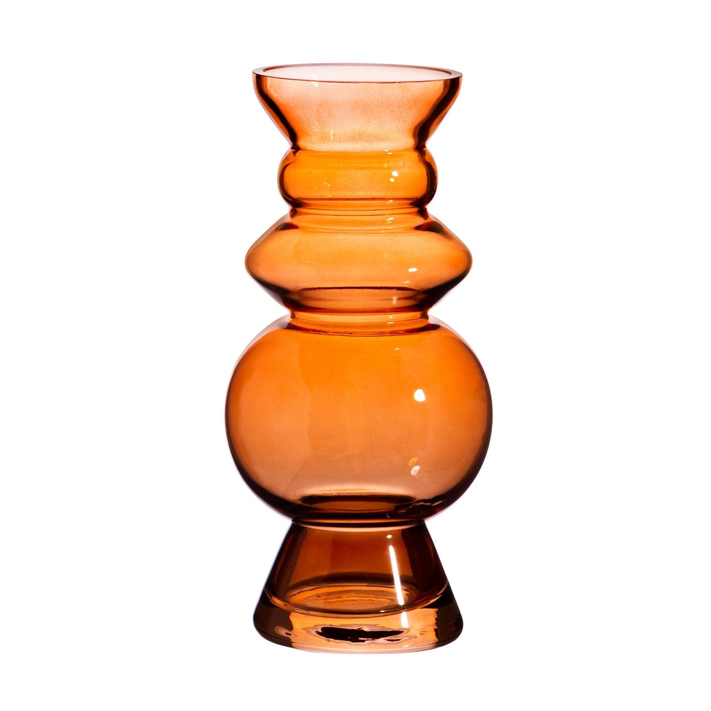 Selina Glass Vase Dark Amber