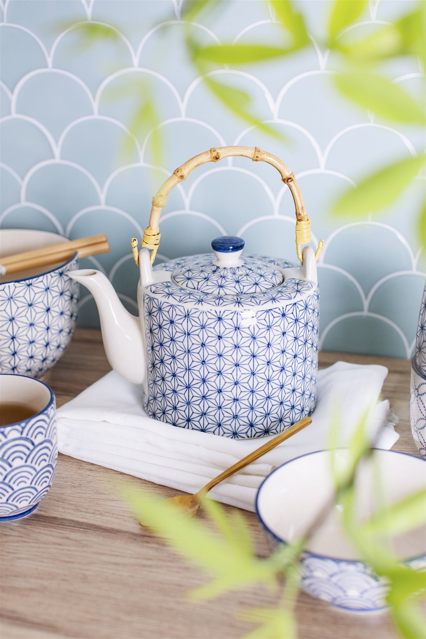 Sashiko Pattern Teapot