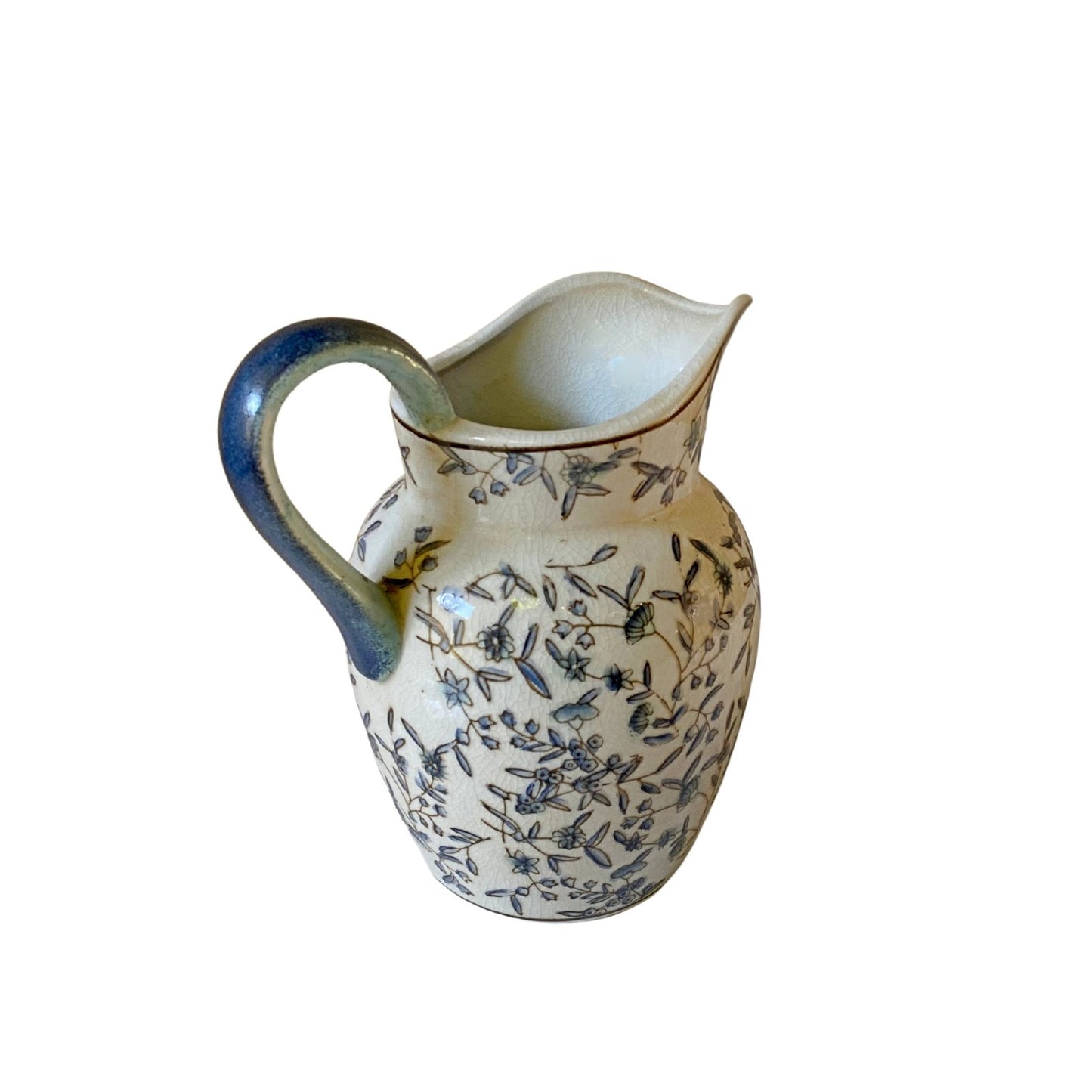 Blue And White Ditsy Print Jug