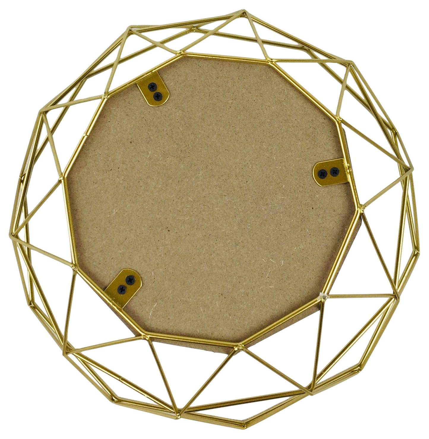 Golden Geometric Style Wire Bowl