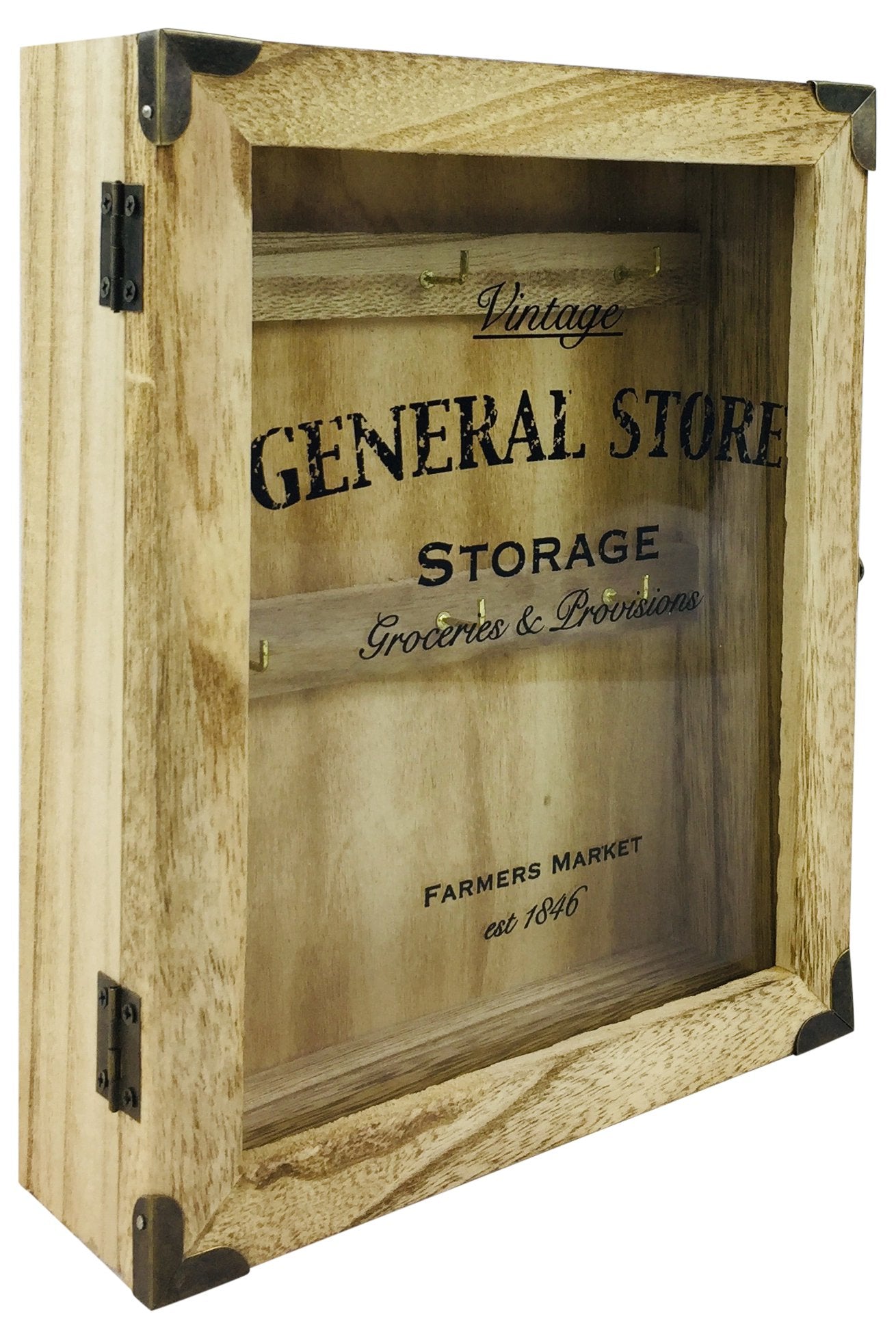 Rustic General Store Key Box Wooden