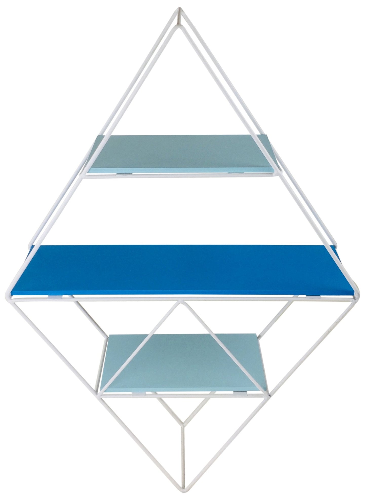 Blue Wire Geometric Shelf