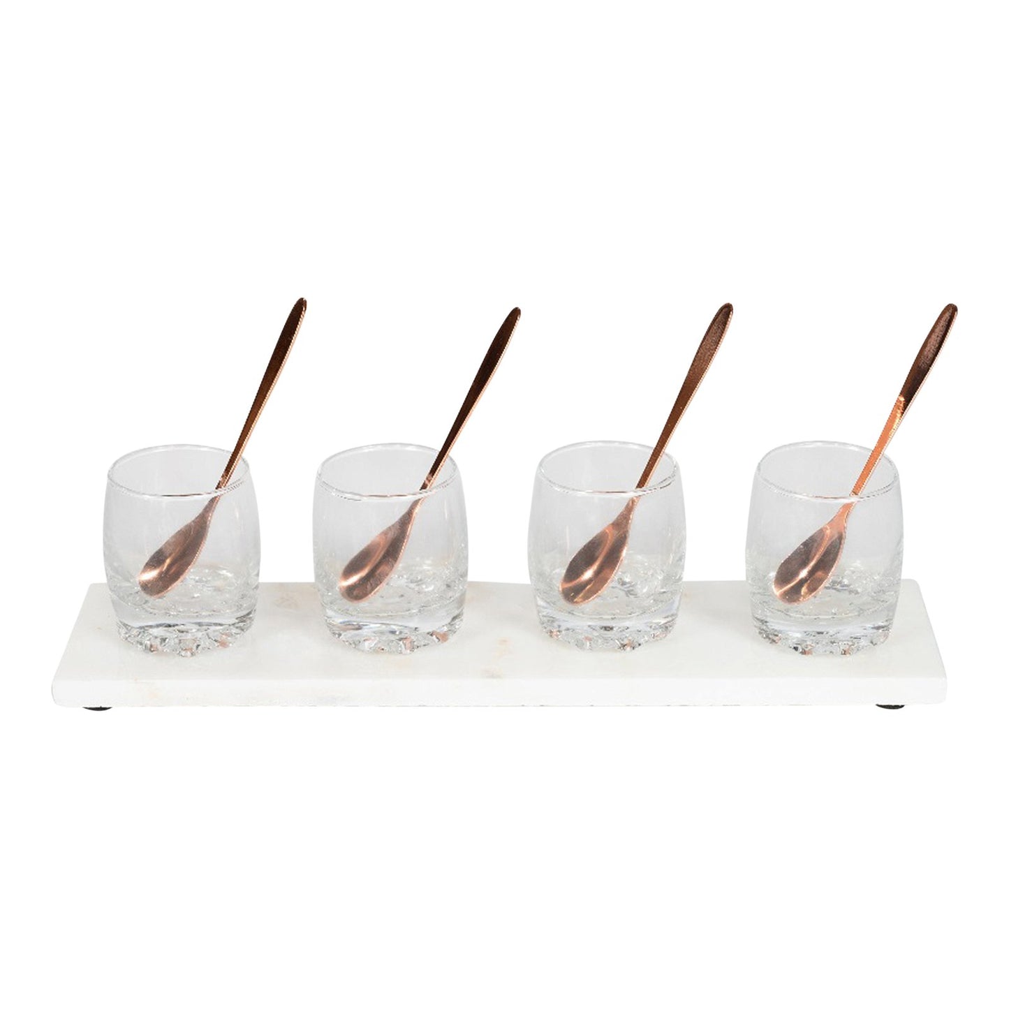 Marble Glass & Copper Tapas Set