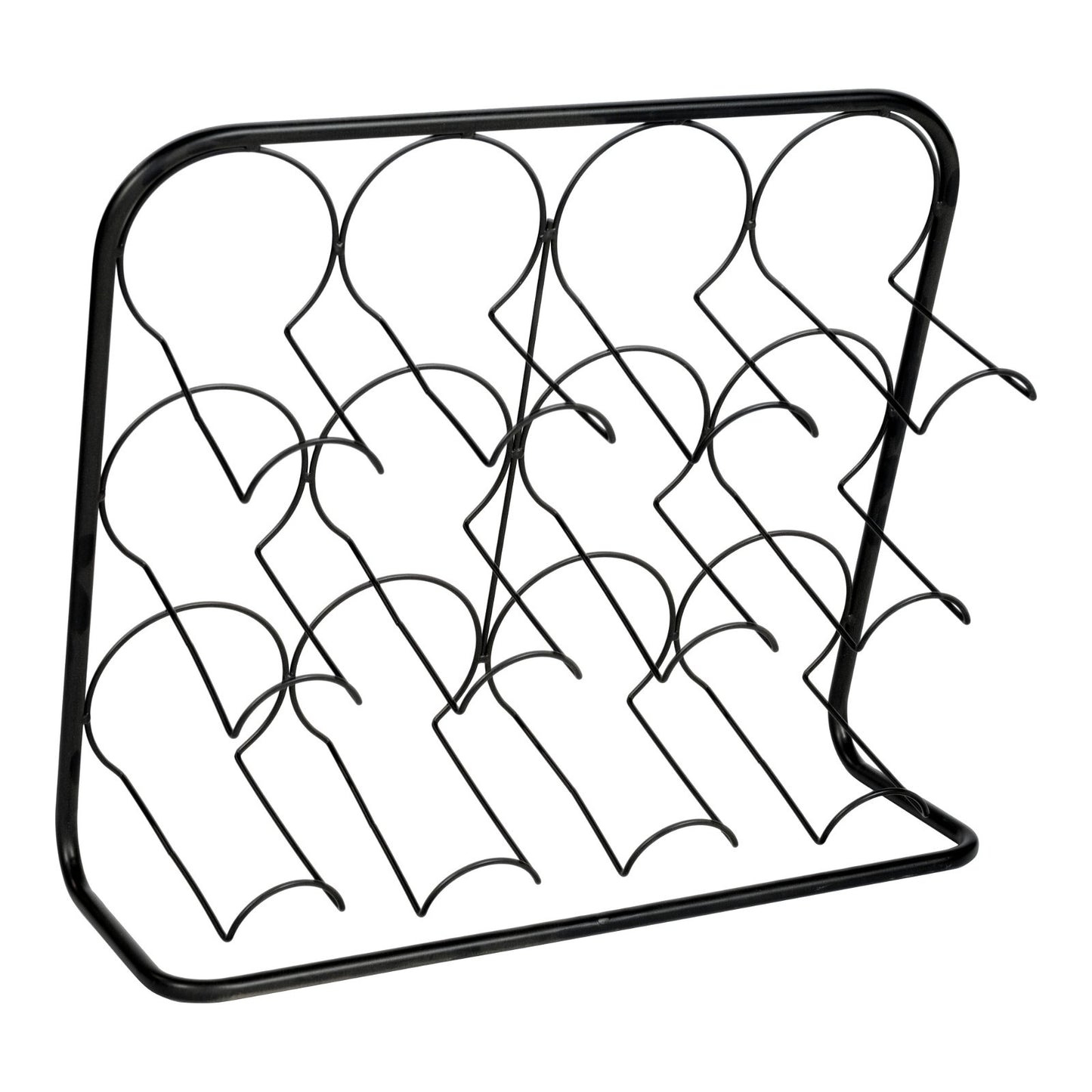 Black Metal Wire 12 Wine Bottle Holder