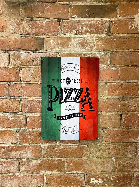 Metal Wall Sign - Pizza Italy