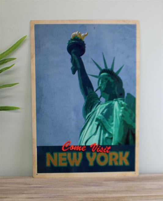 Vintage Metal Sign - Retro Advertising - New York