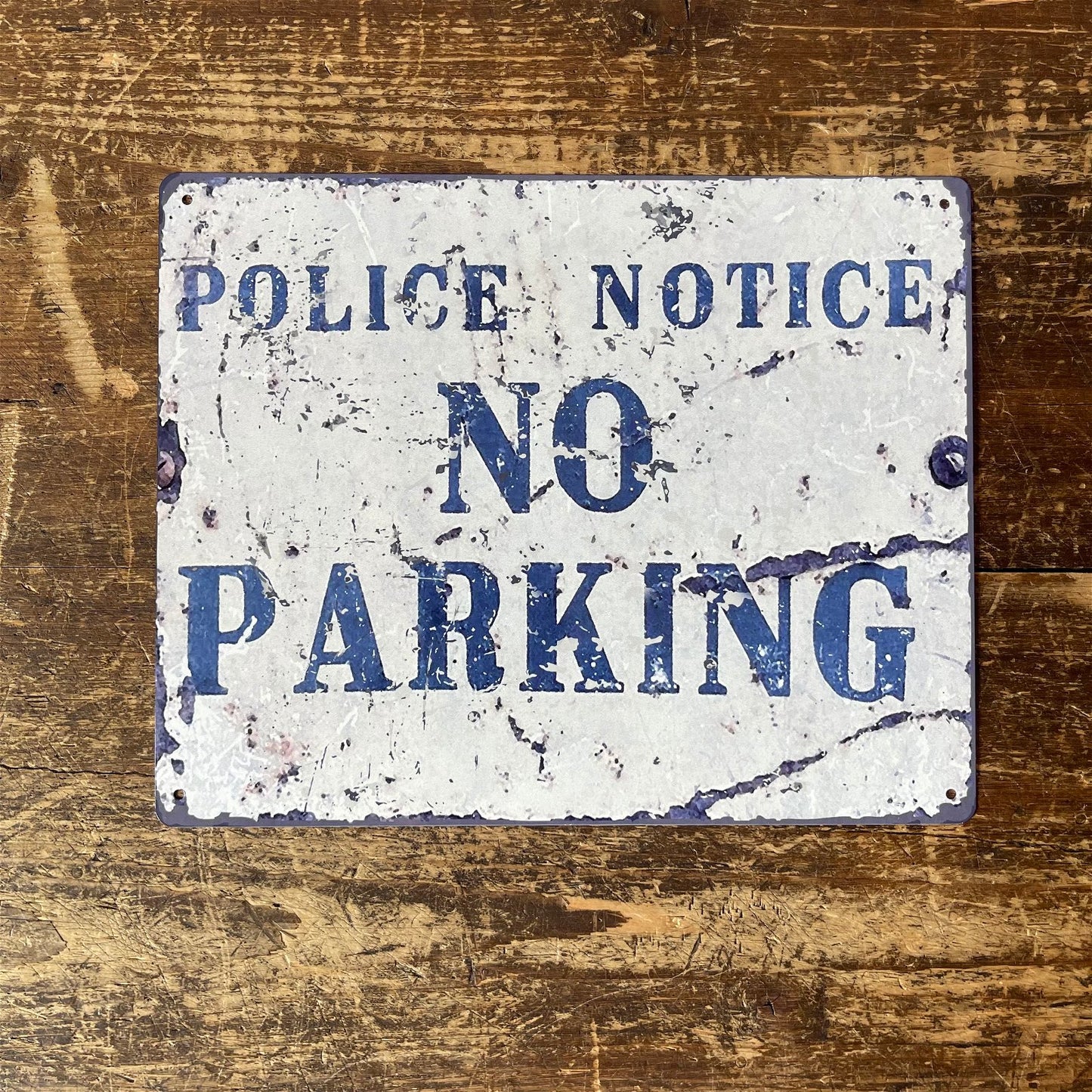 Vintage Metal Sign - Police Notice No Parking