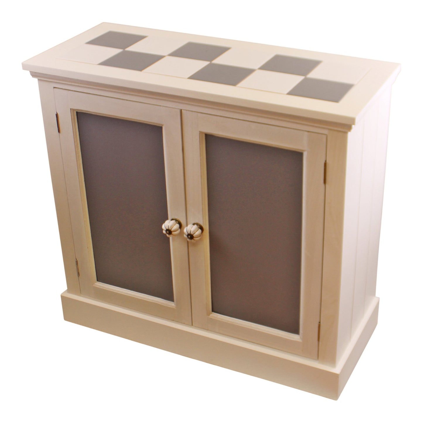 Contemporary Grey & White Cupboard Unit, 2 Doors