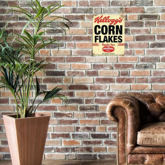 Small Metal Sign 45 x 37.5cm Kellogs Corn Flakes