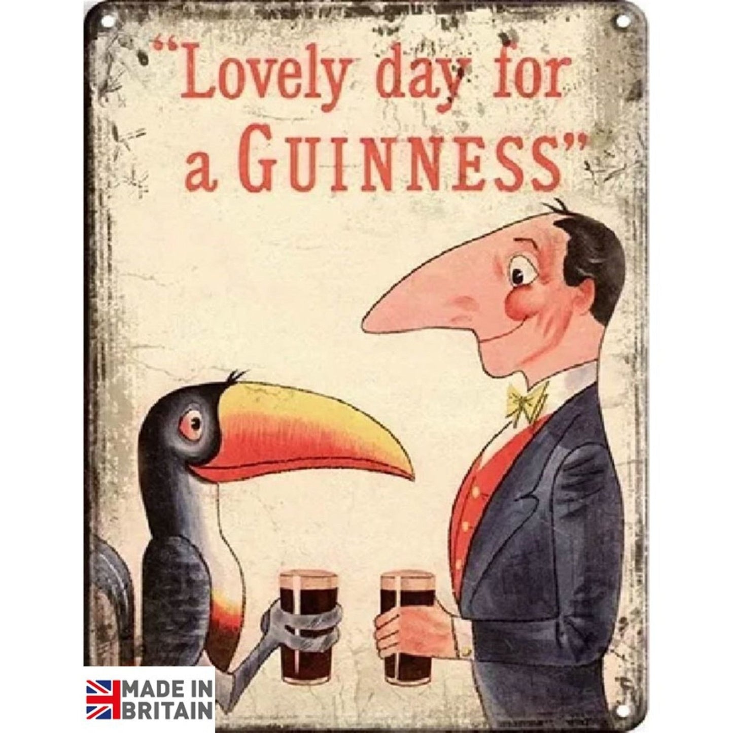 Large Metal Sign 60 x 49.5cm Guinness Toucan