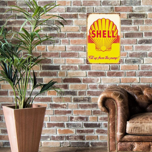 Large Metal Sign 60 x 49.5cm Shell