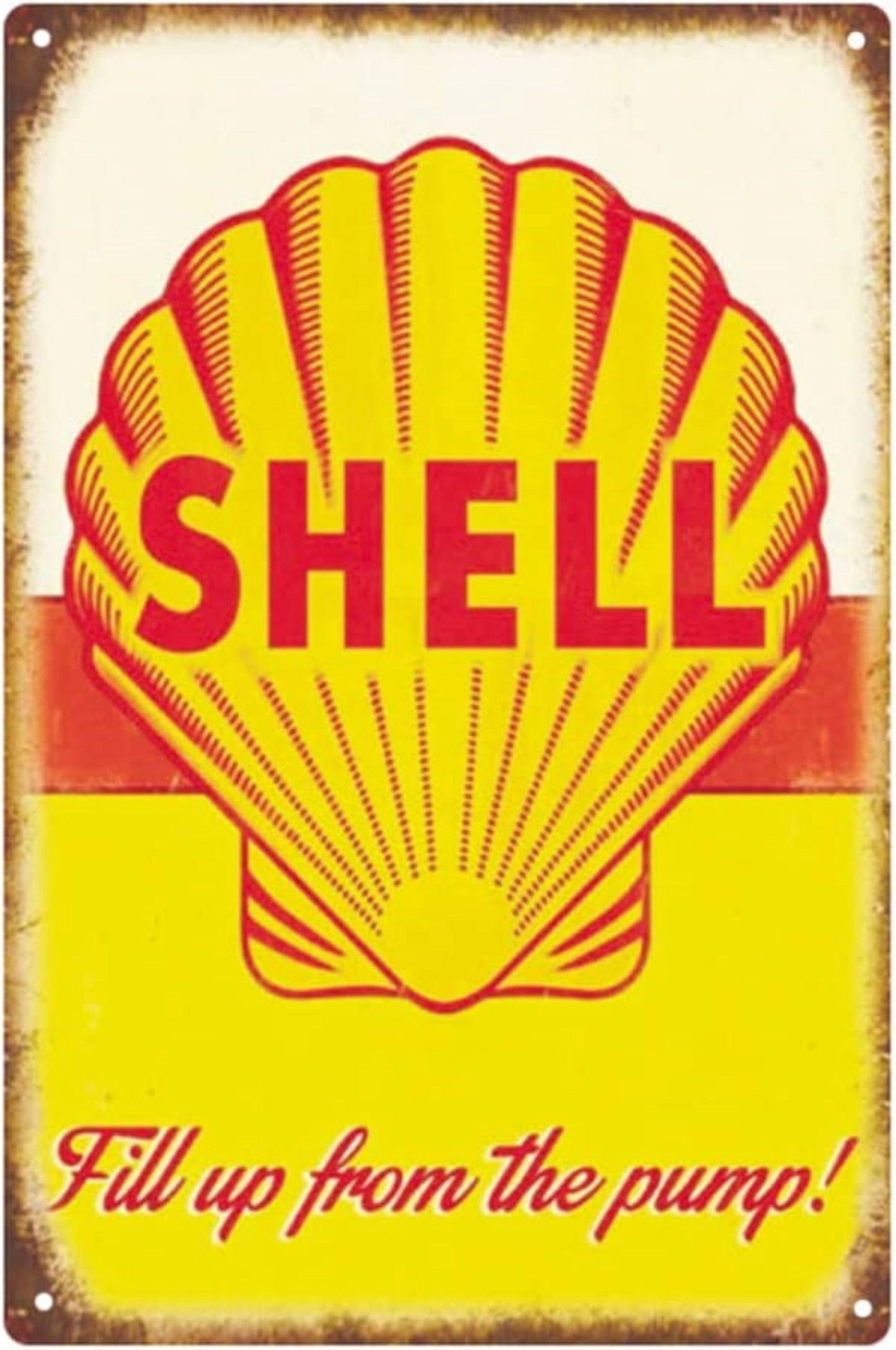 Large Metal Sign 60 x 49.5cm Shell