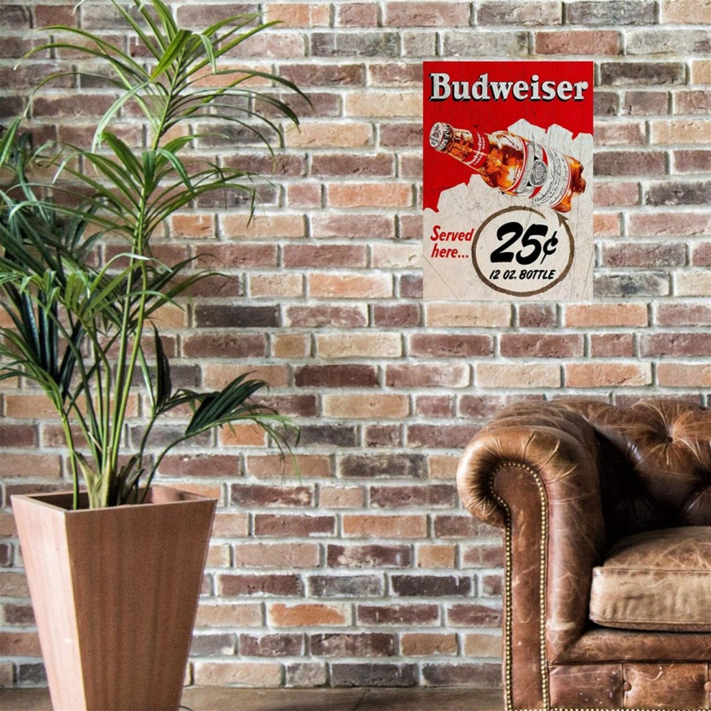 Large Metal Sign 60 x 49.5cm Budweiser Beer