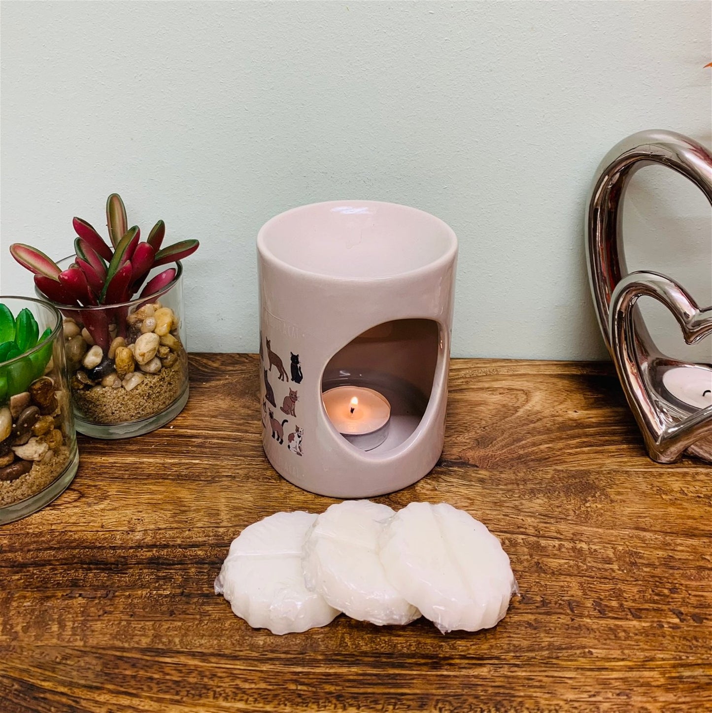 Pet Cat Design Oil Burner with Wax Melts