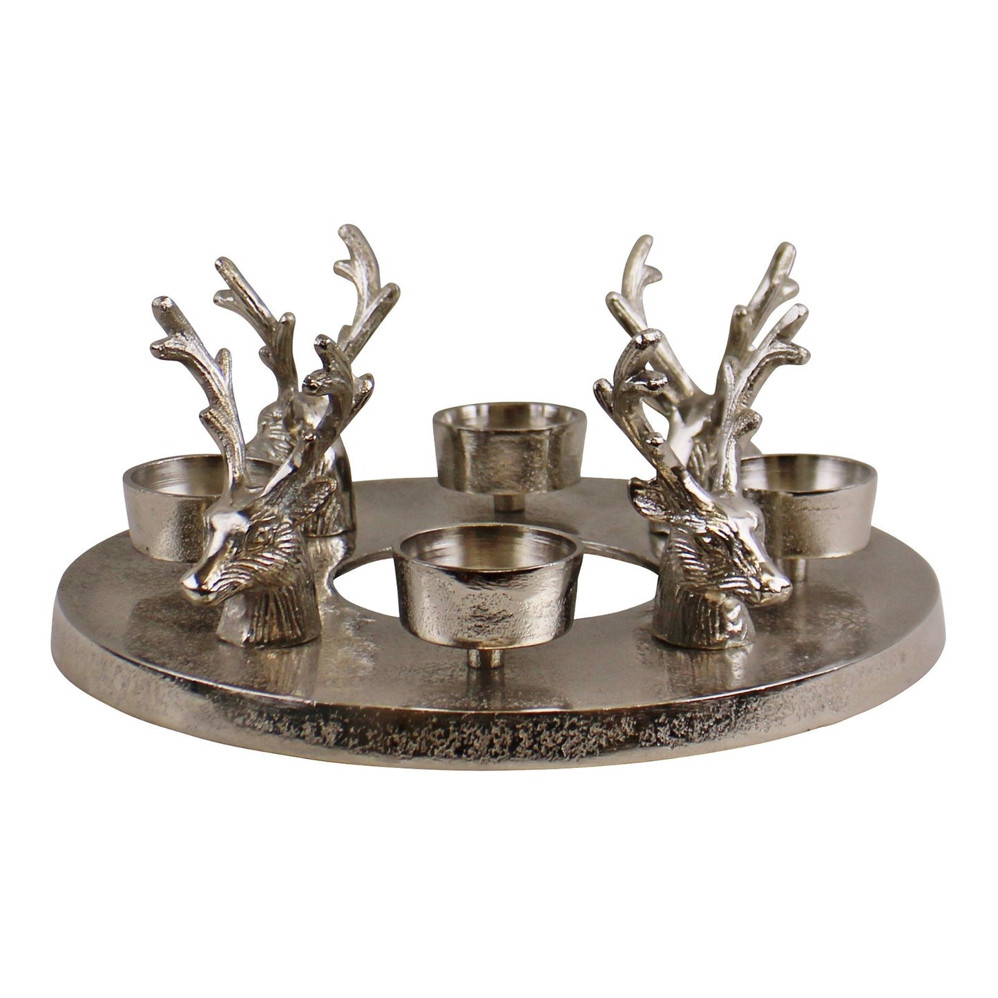 Circular Stag Design Tealight Holder, 25cm