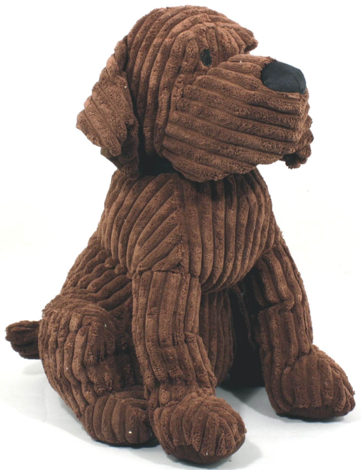 Large Chocolate Ribbed Dog Doorstop