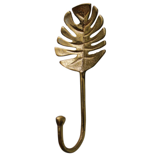 Gold Metal Palm Leaf Coat Hook