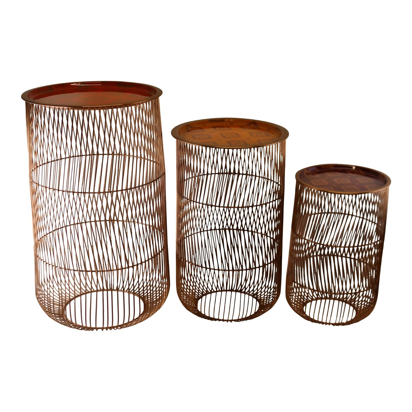 Set of 3 Kasbah Wire Tables, Design B