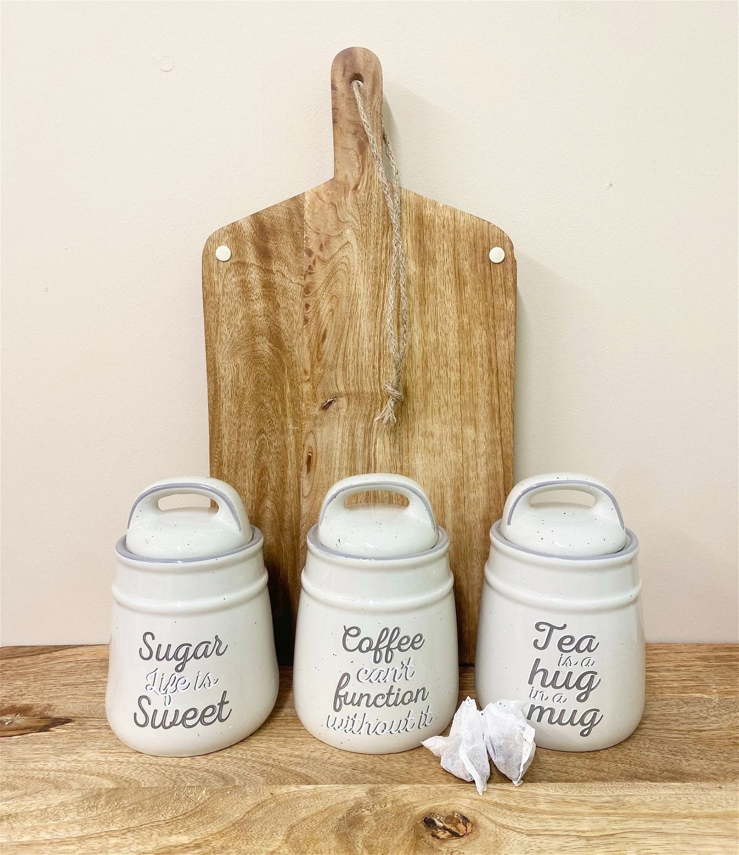 Antique Grey Tea, Coffee & Sugar Set