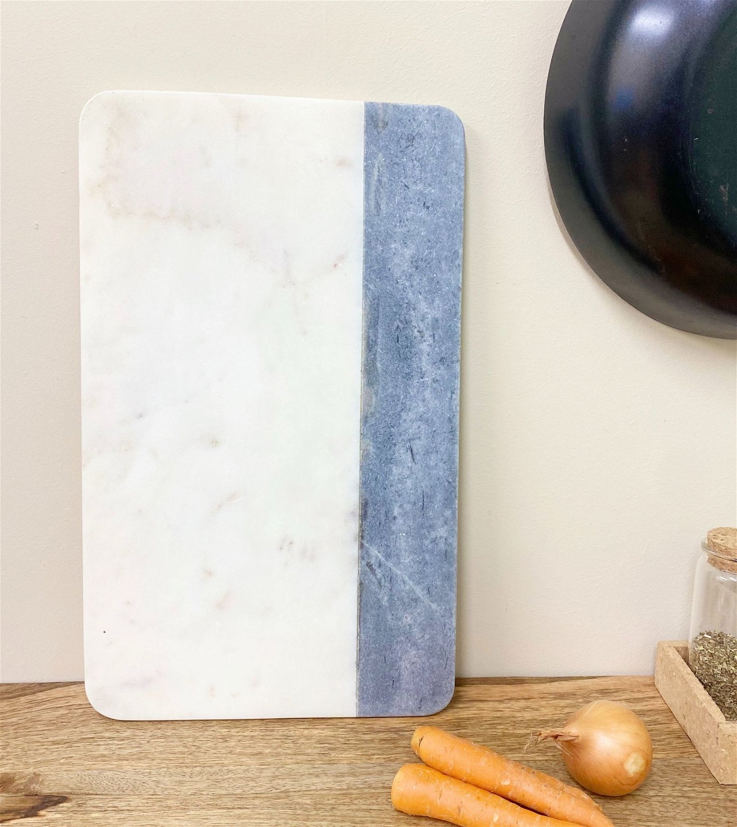 White & Grey Marble Chopping Board 40cm