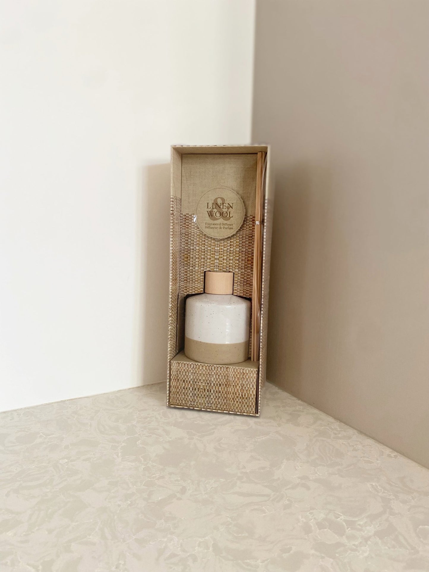 Ceramic Reed Diffuser Linen Wool