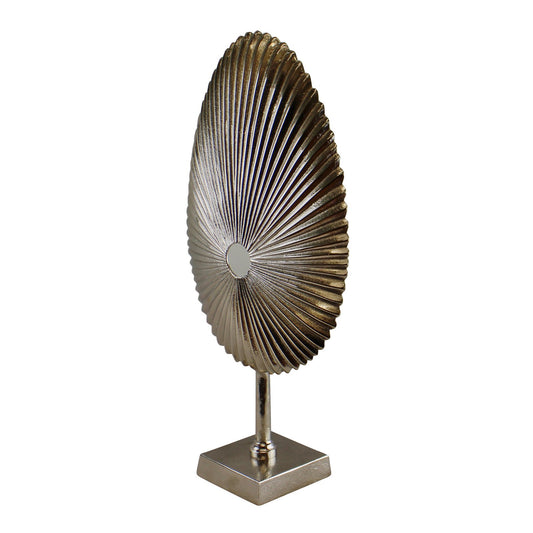 Silver Metal Fossil Sculpture, 50cm