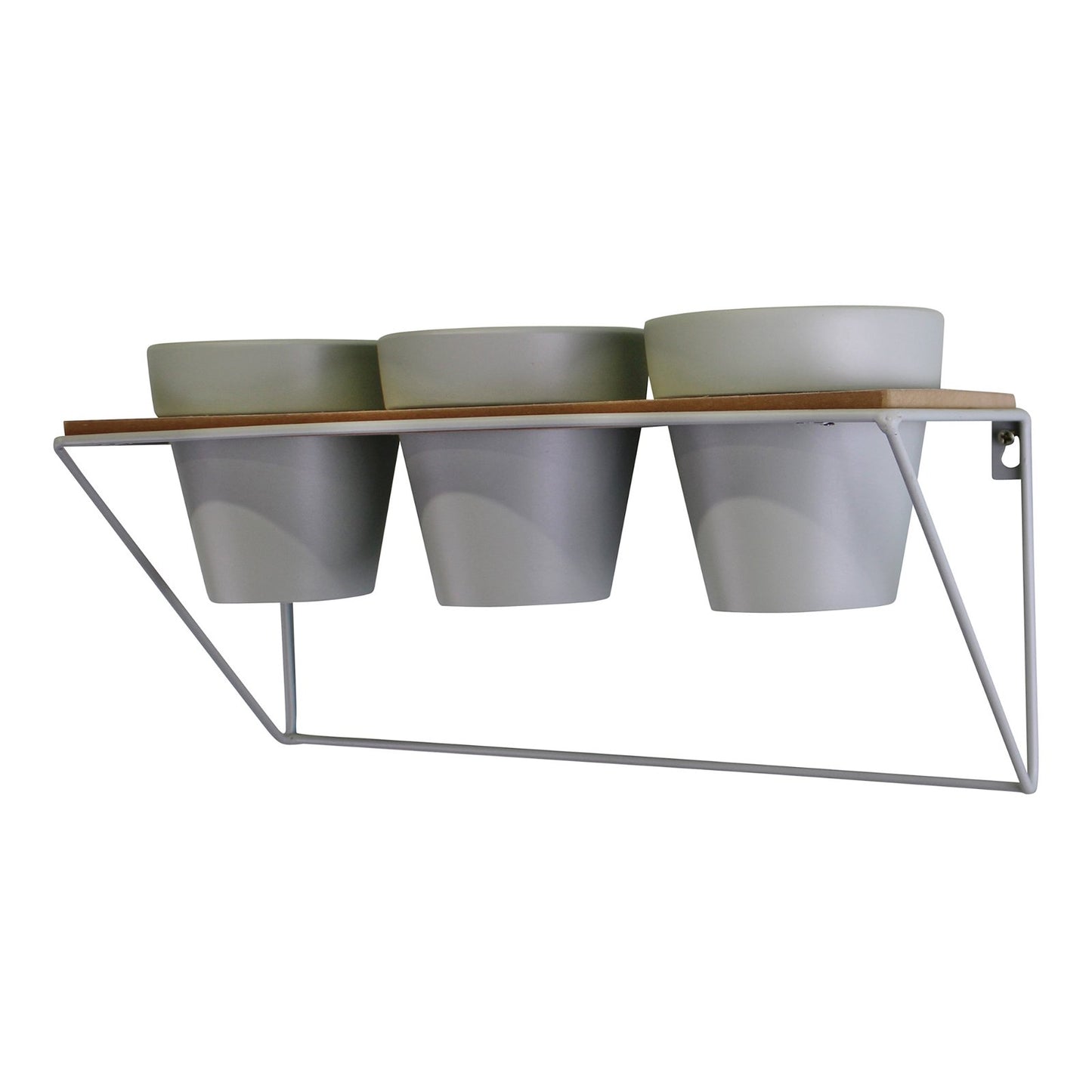 Potting Shed Triple Plant Pot Shelf, Green