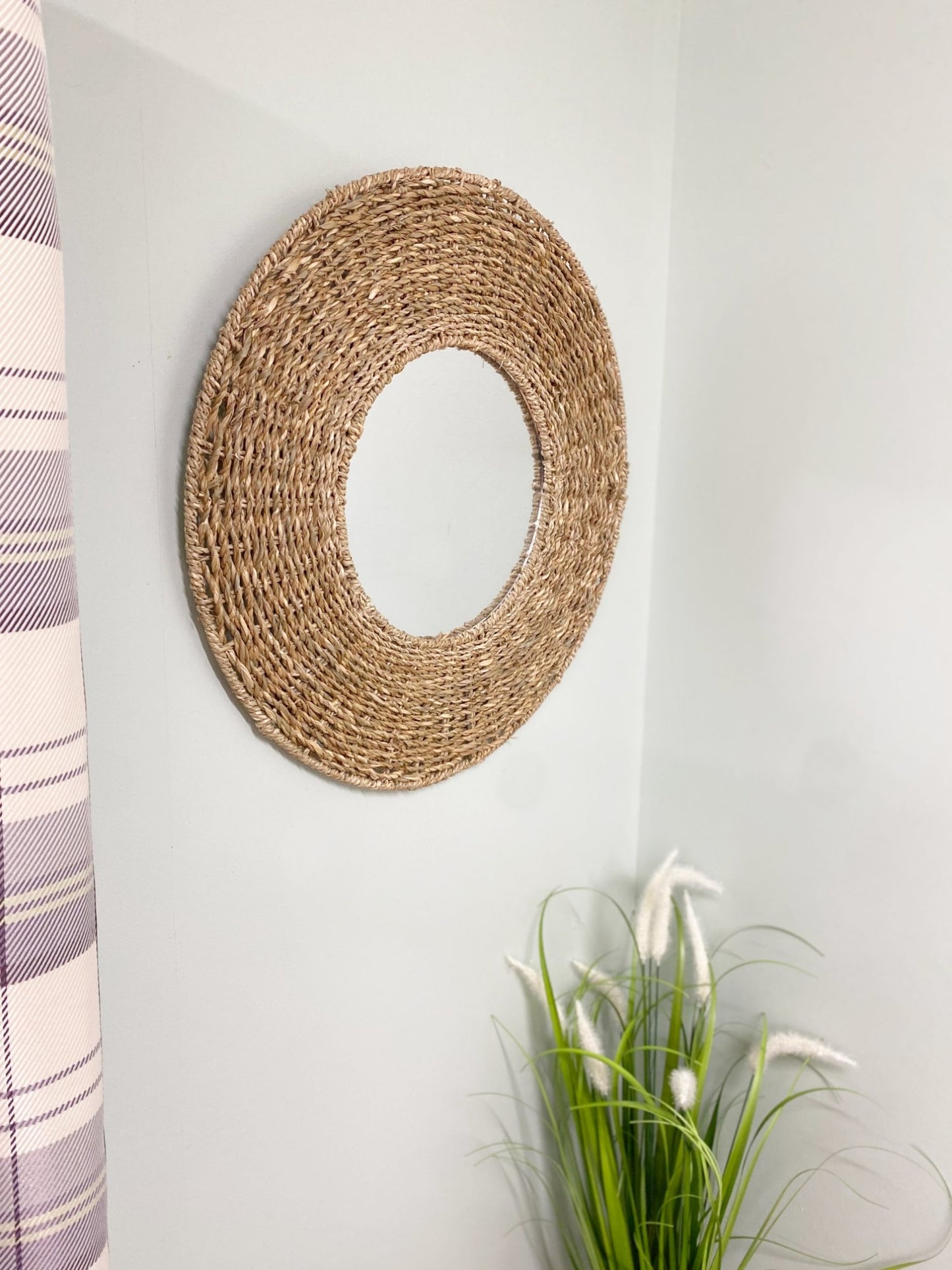 Natural Seagrass Mirror 50cm