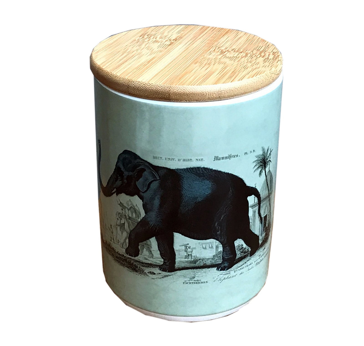 Ceramic Canister With Elephant