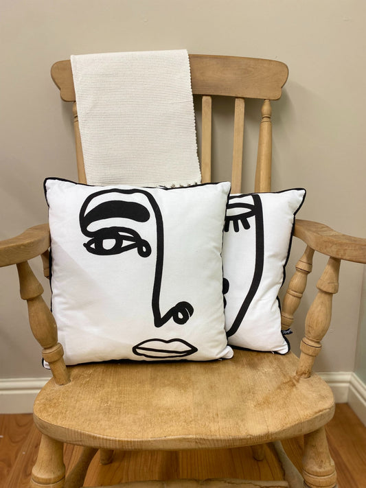 Face Print Scatter Cushions