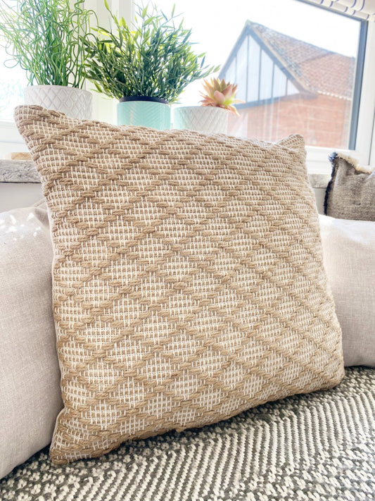 Brown Woven Scatter Cushion