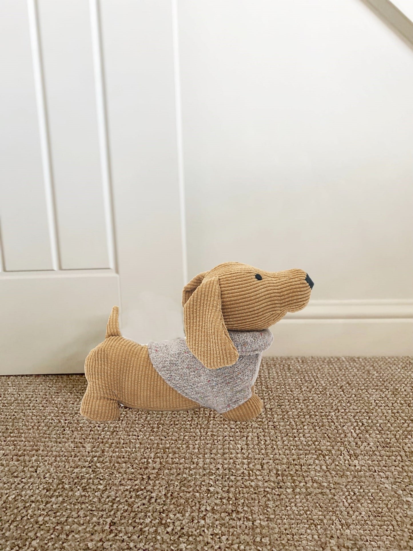 Yellow Dog with Jumper Doorstop