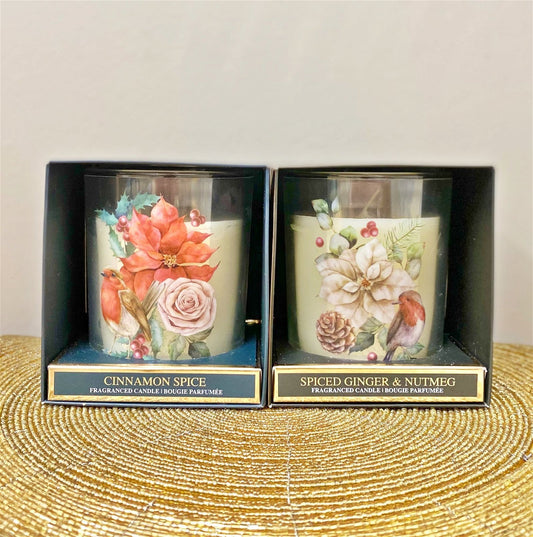 Christmas Spice Candle Pot In Gift Box Set Of Two