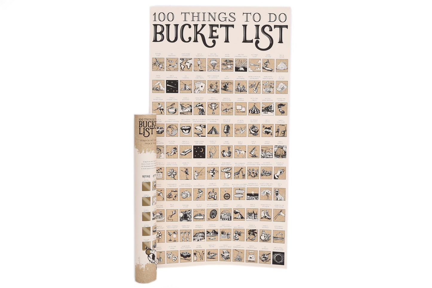 Bucket List Scratch Poster 74cm