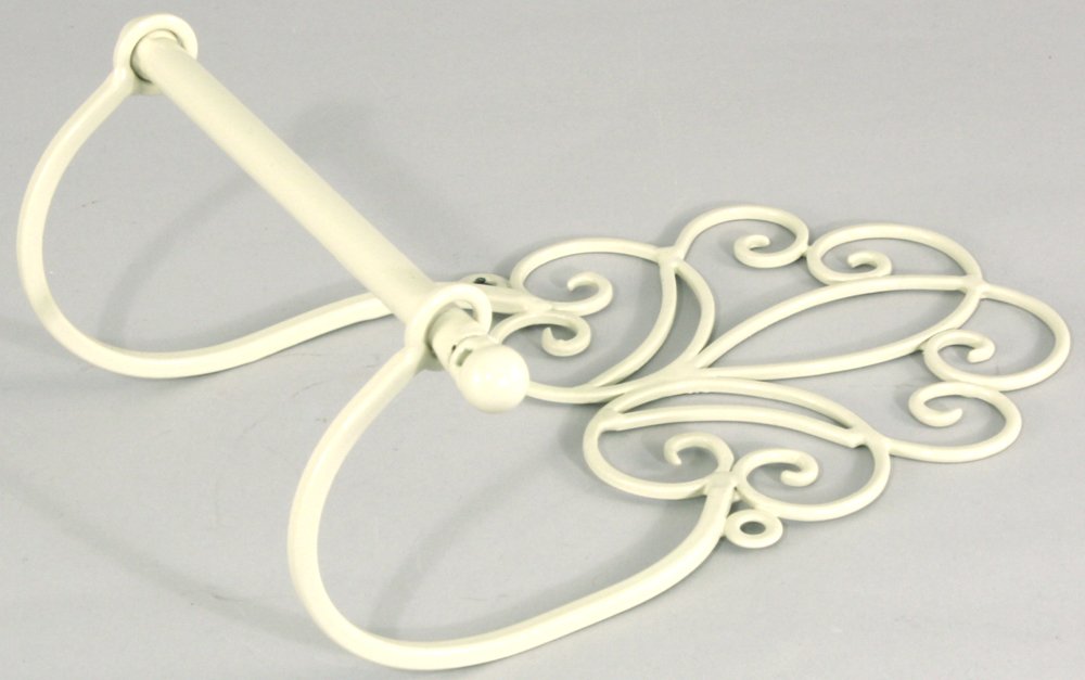 Cream Scroll Wall Mounted Toilet Roll Holder