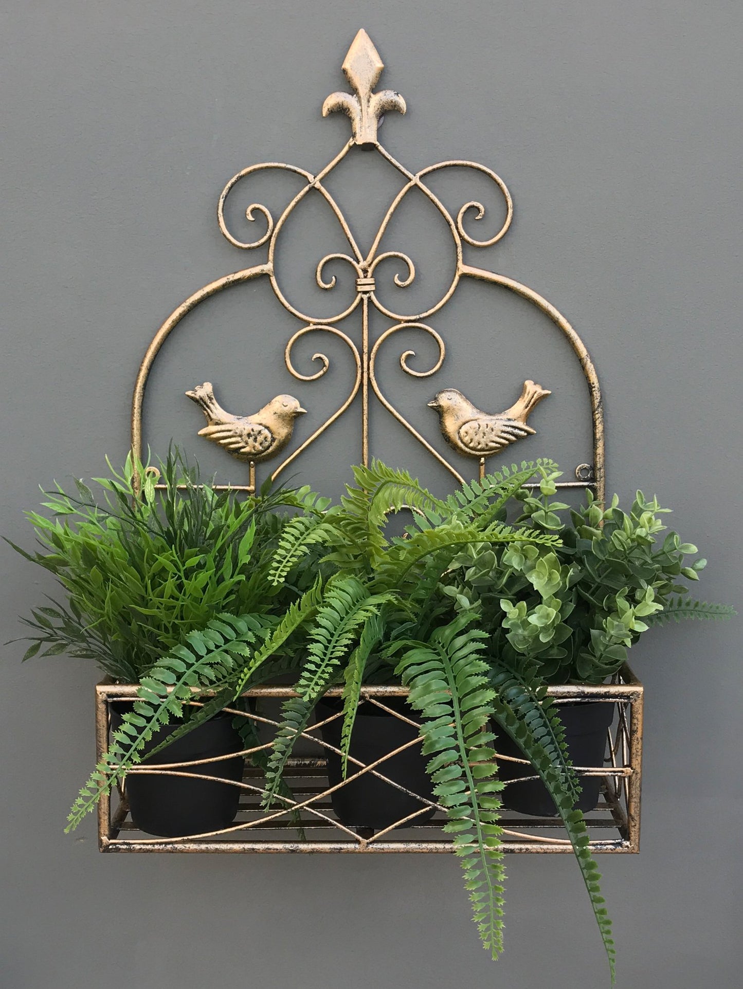 Small Gold Wall Planter