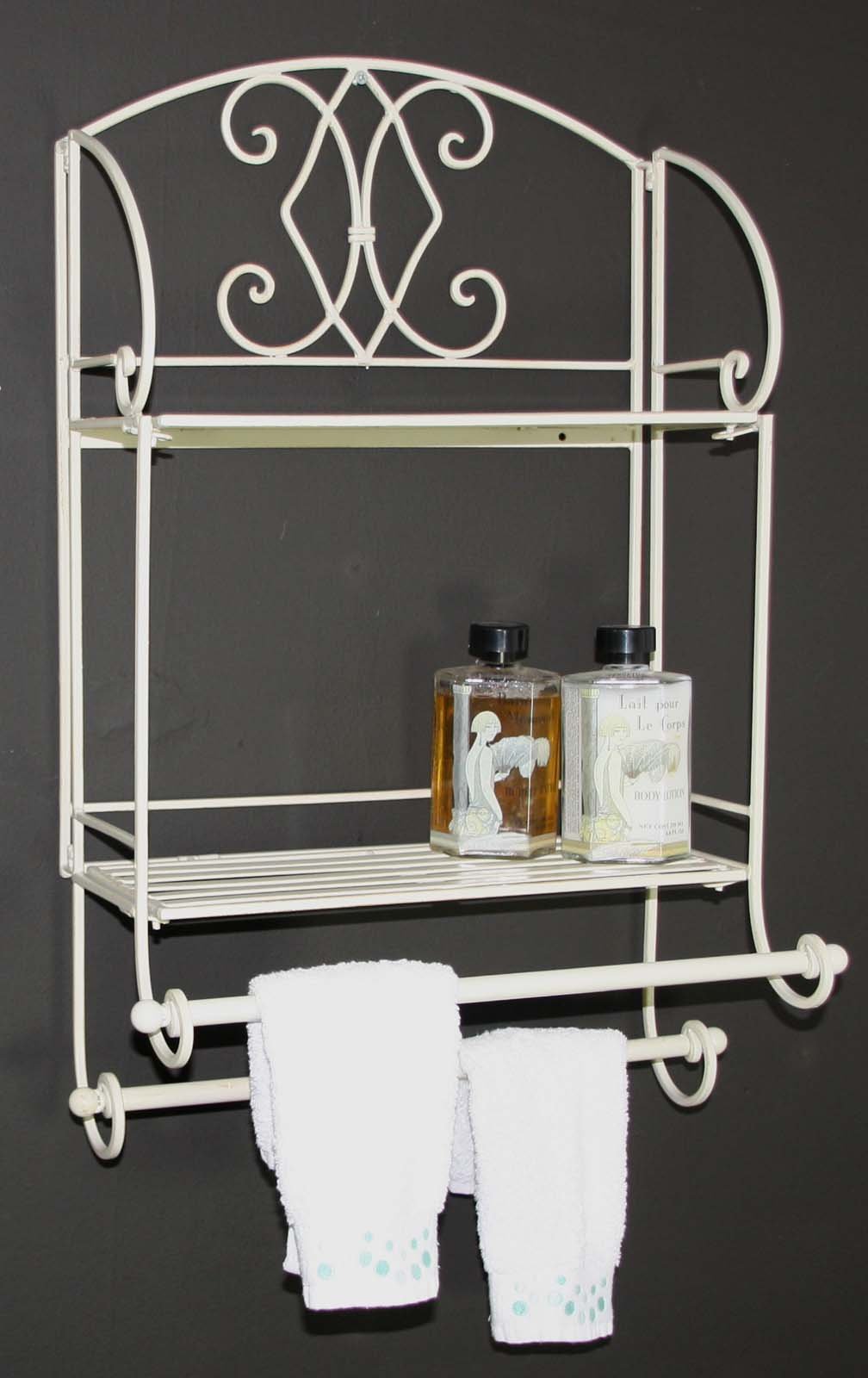 Cream Diamond Bathroom Shelf Unit