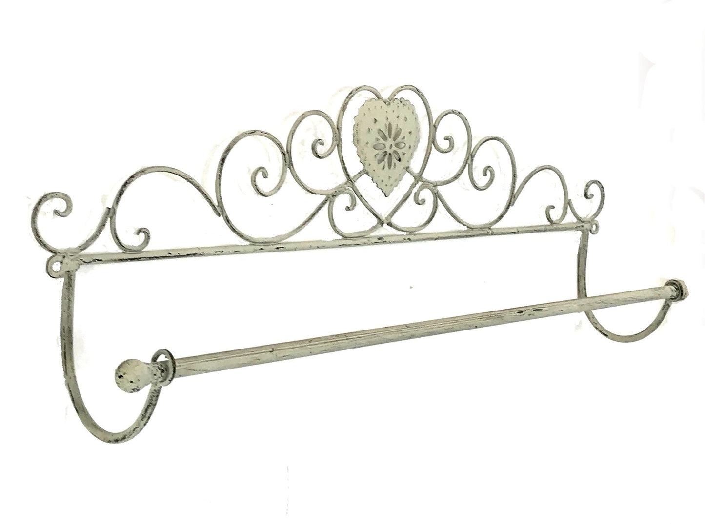 Grey Heart Wall Hanging Towel Rail